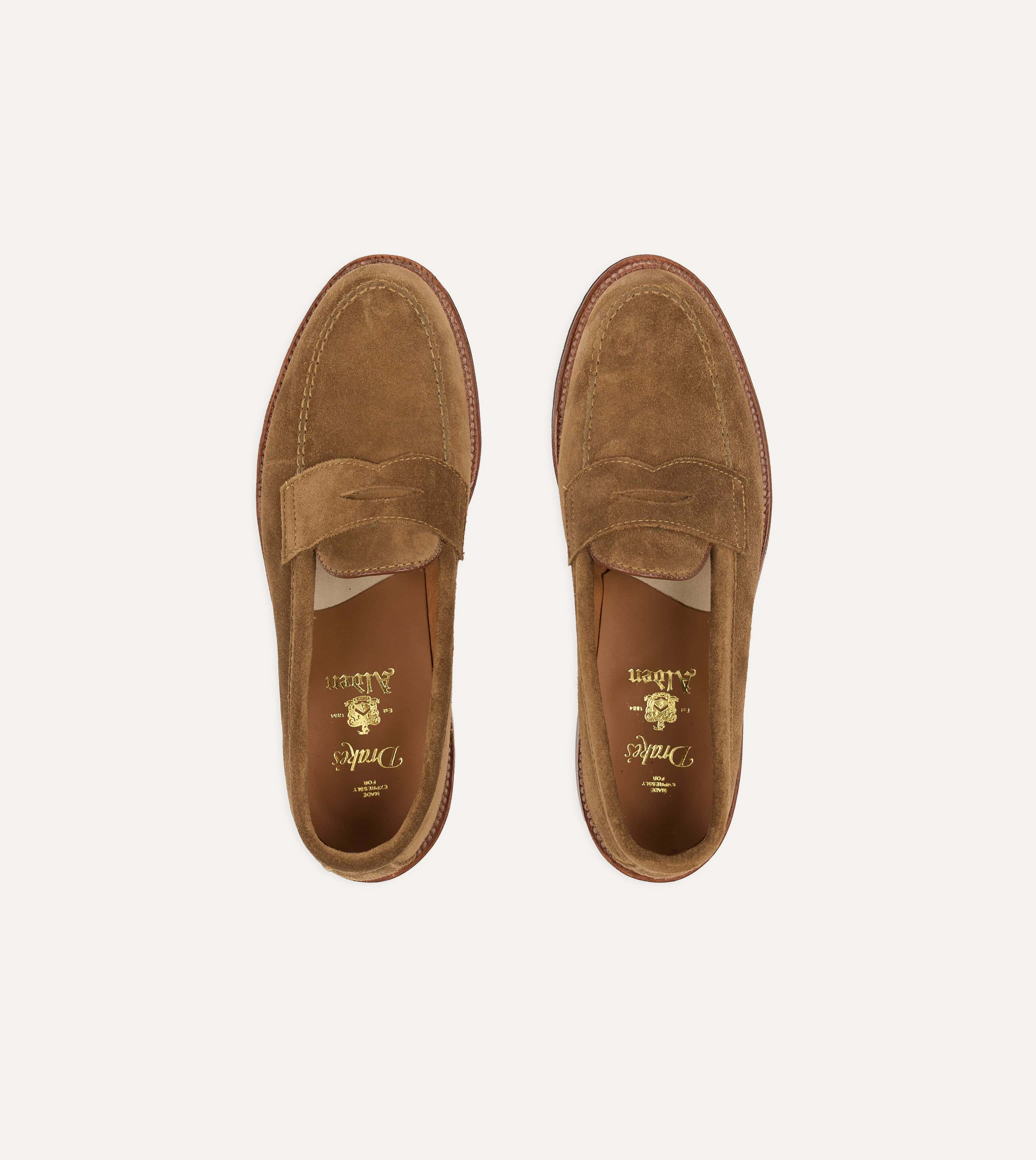 Alden Snuff Suede Handsewn Leisure Loafer - Image 4