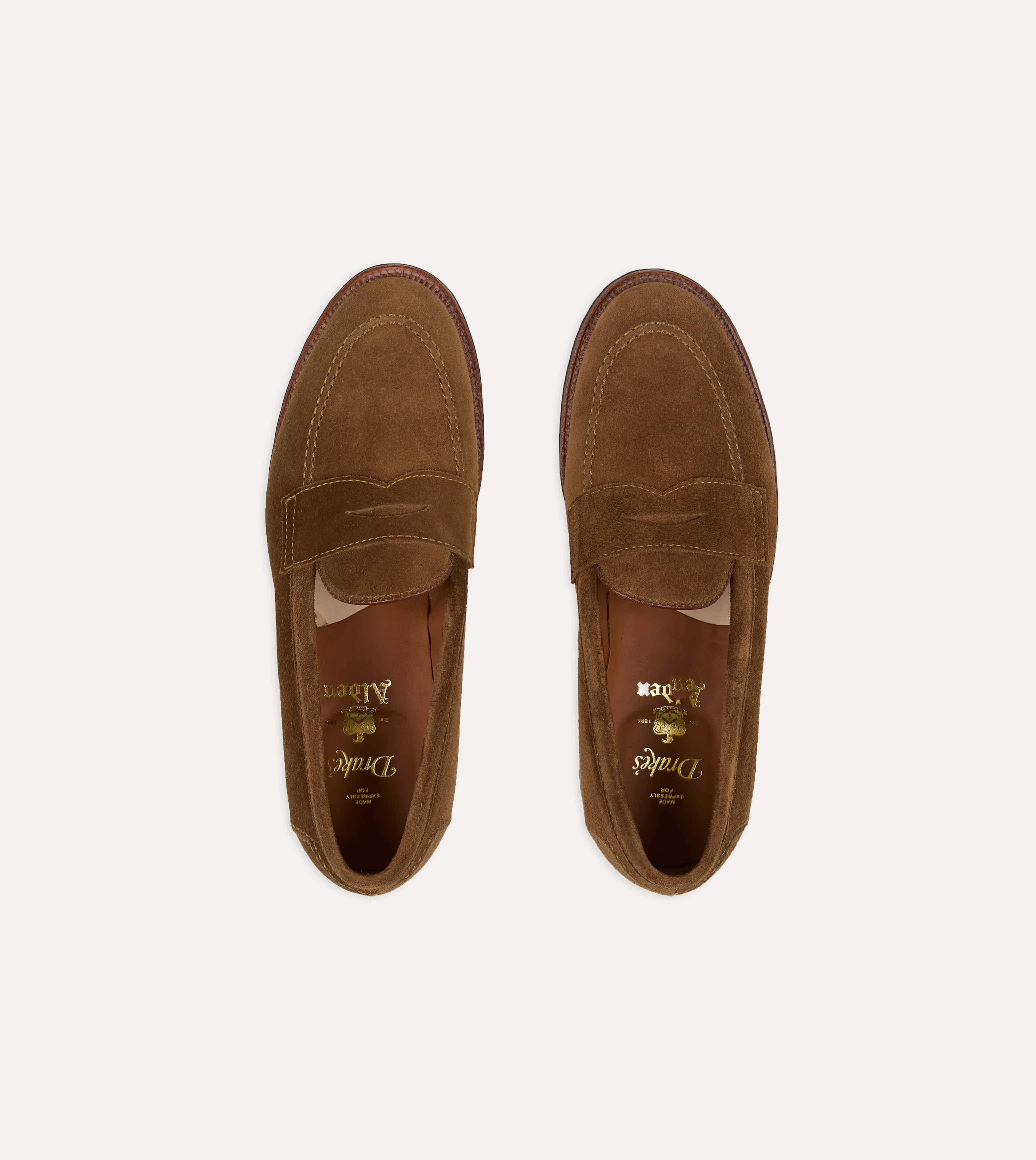 Alden Snuff Suede Penny Loafer - Image 4