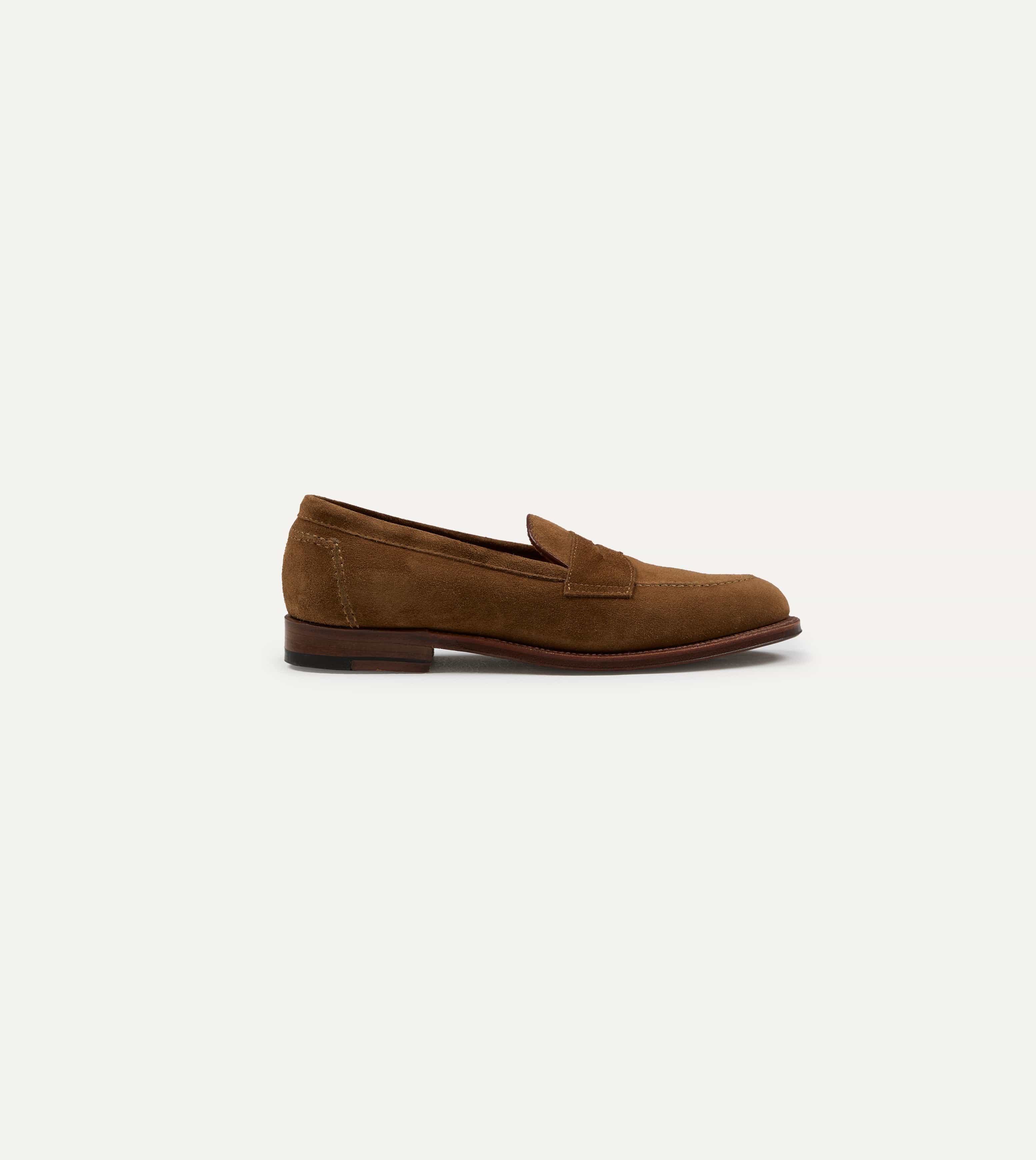 Alden Snuff Suede Penny Loafer - Image 6