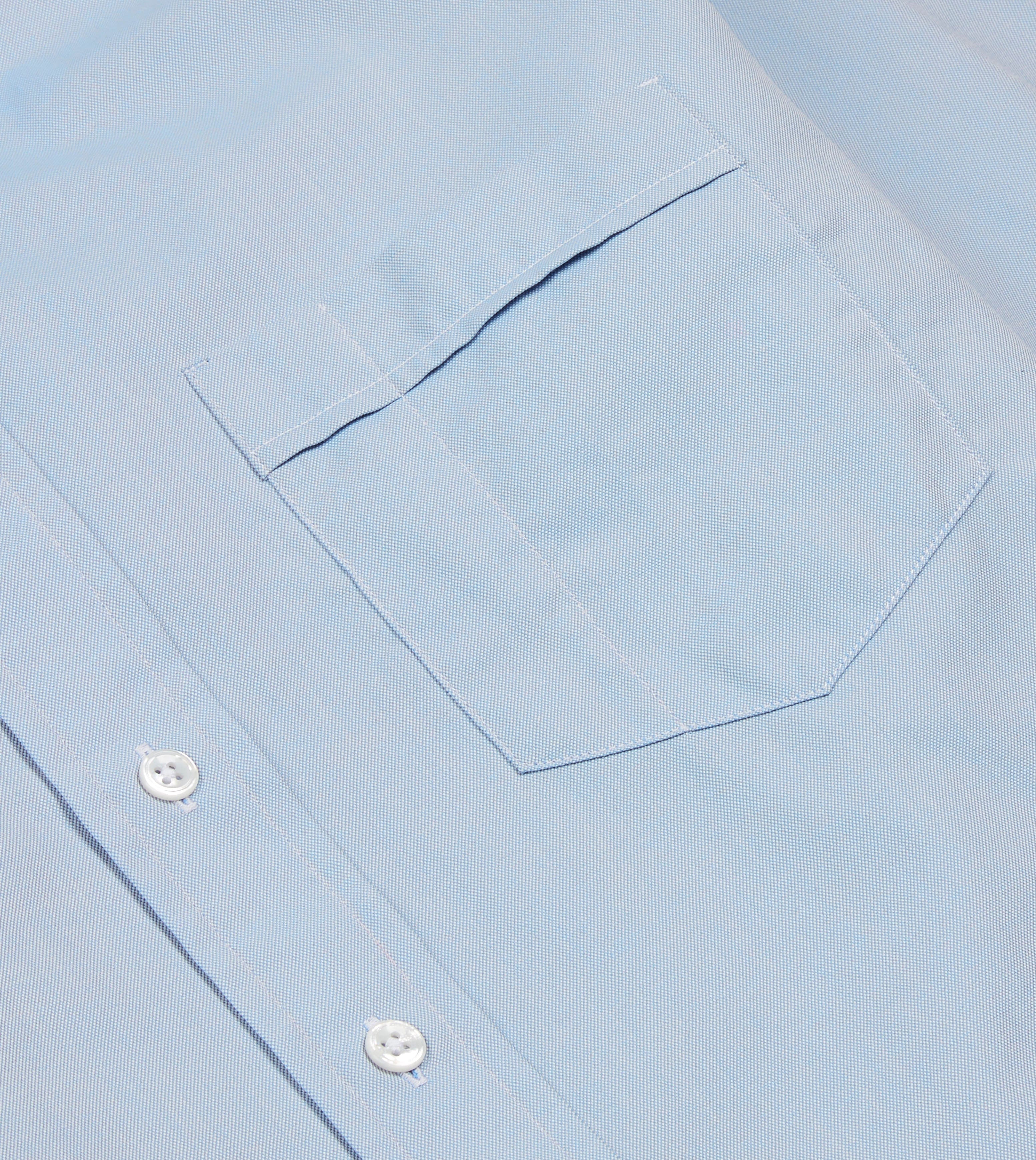 Blue Pinpoint Oxford Cotton Cloth Button-Down Shirt - Image 4