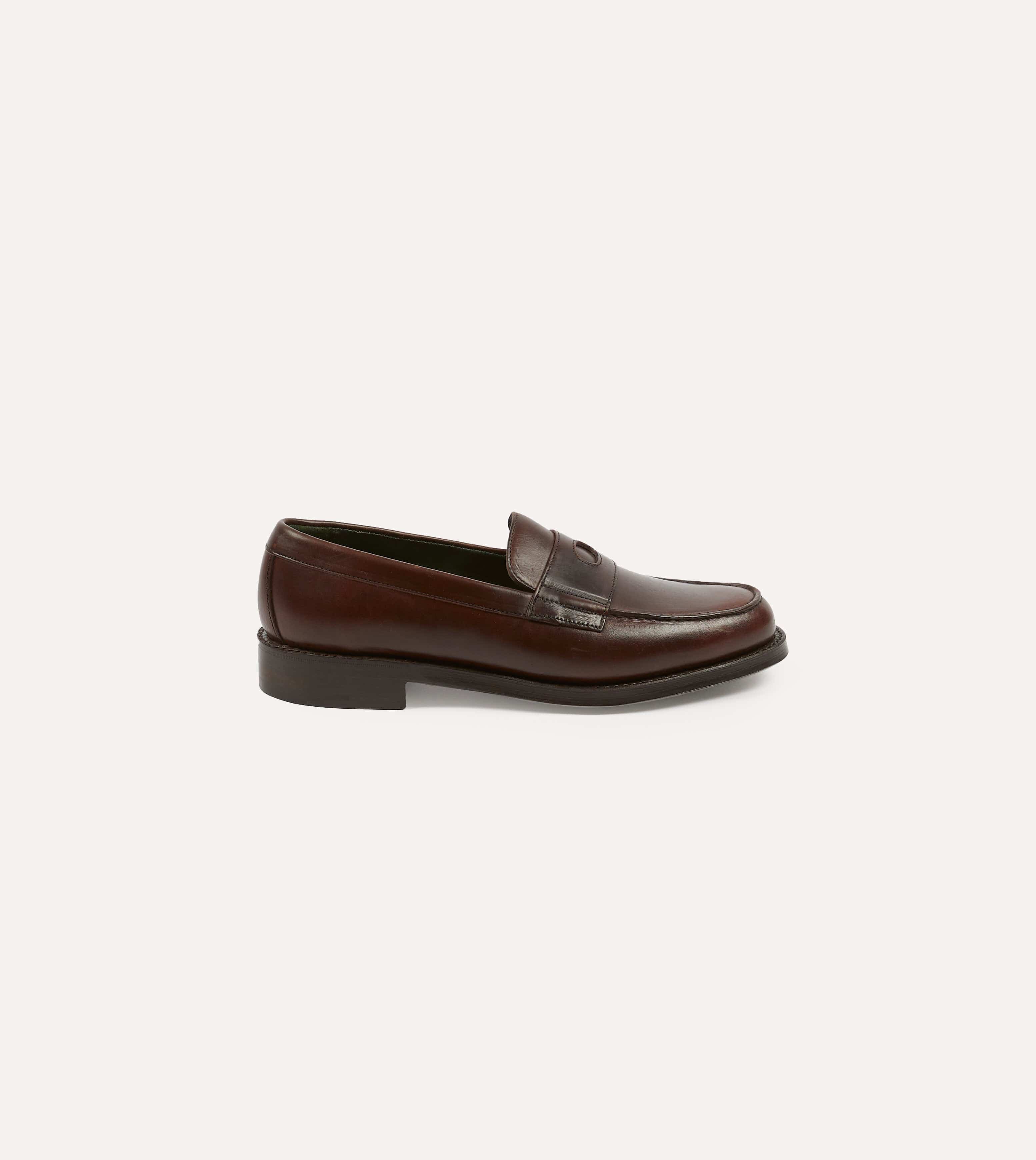 Brown Leather Charles Goodyear Welted Penny Loafer - Image 6