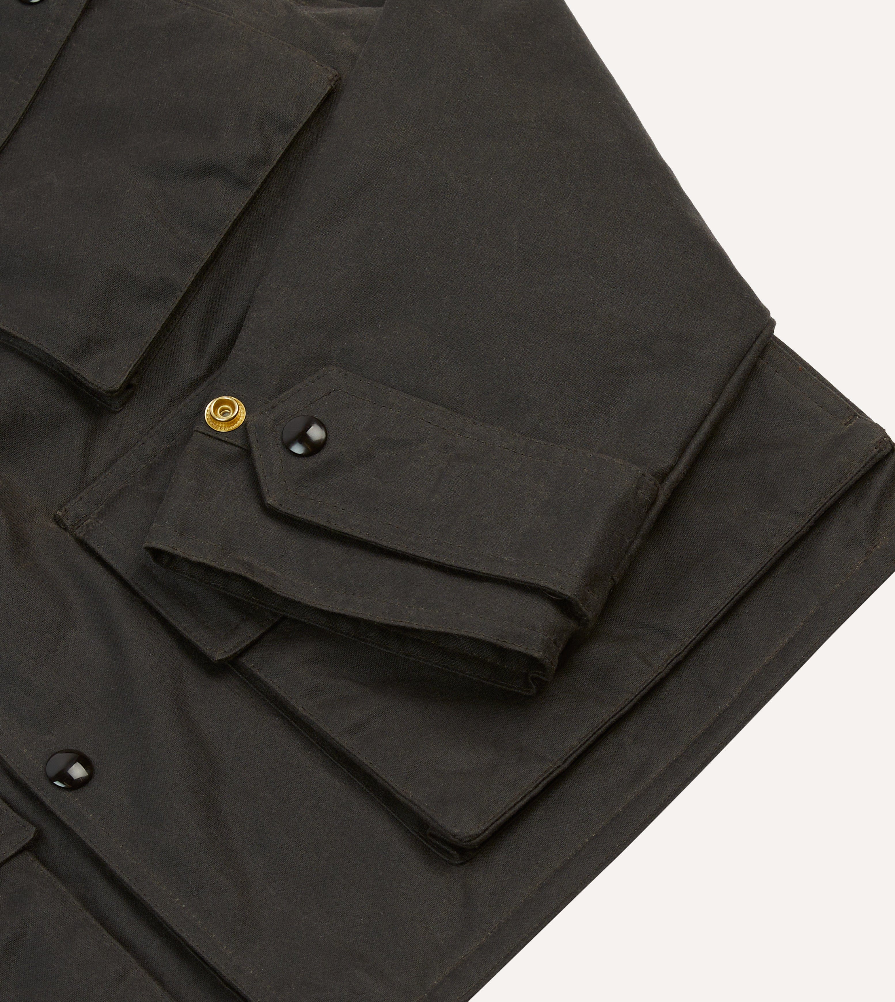 Brown Waxed Cotton Wader Jacket - Image 5