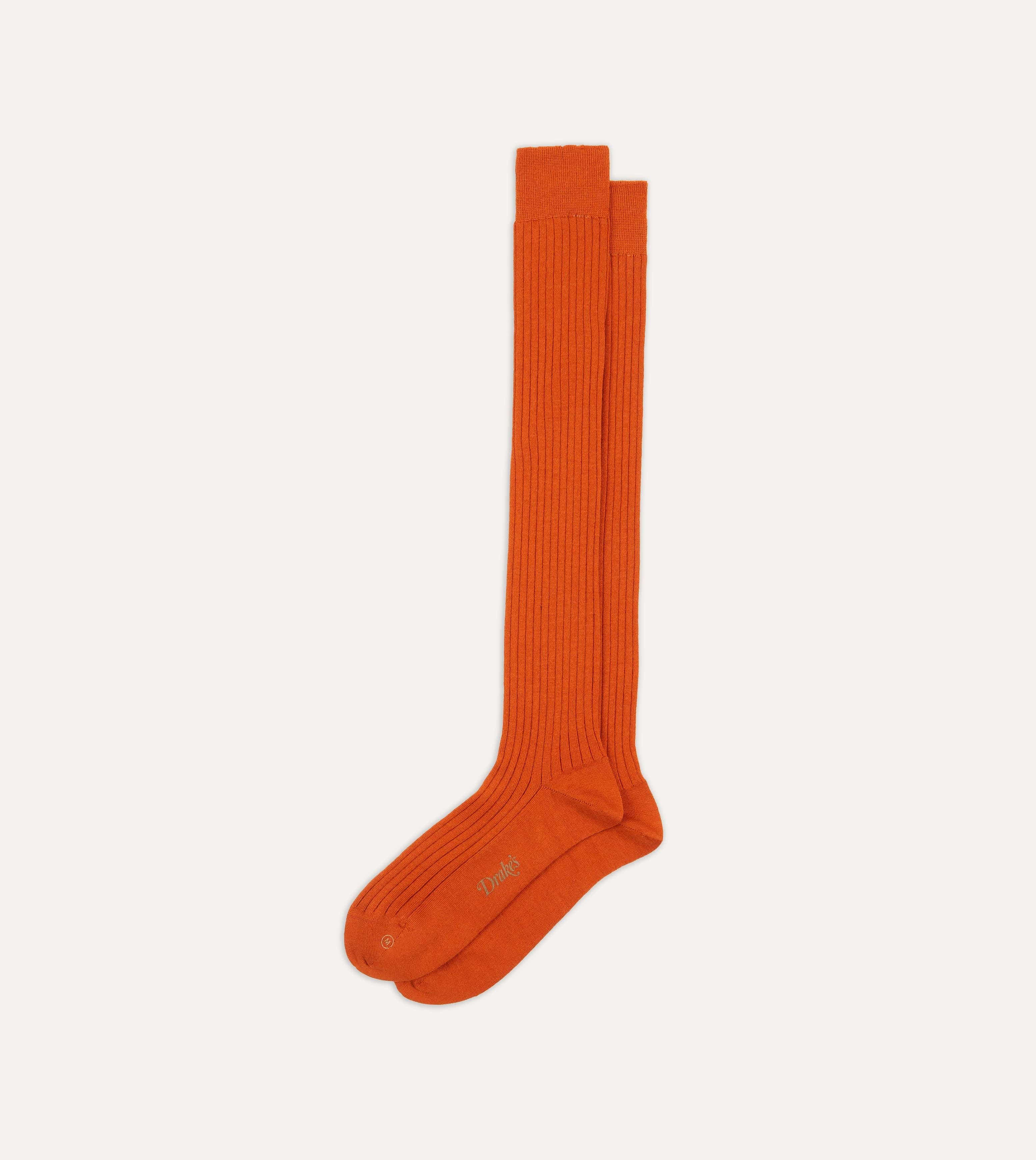 Orange Wool Over-The-Calf Socks - Image 4