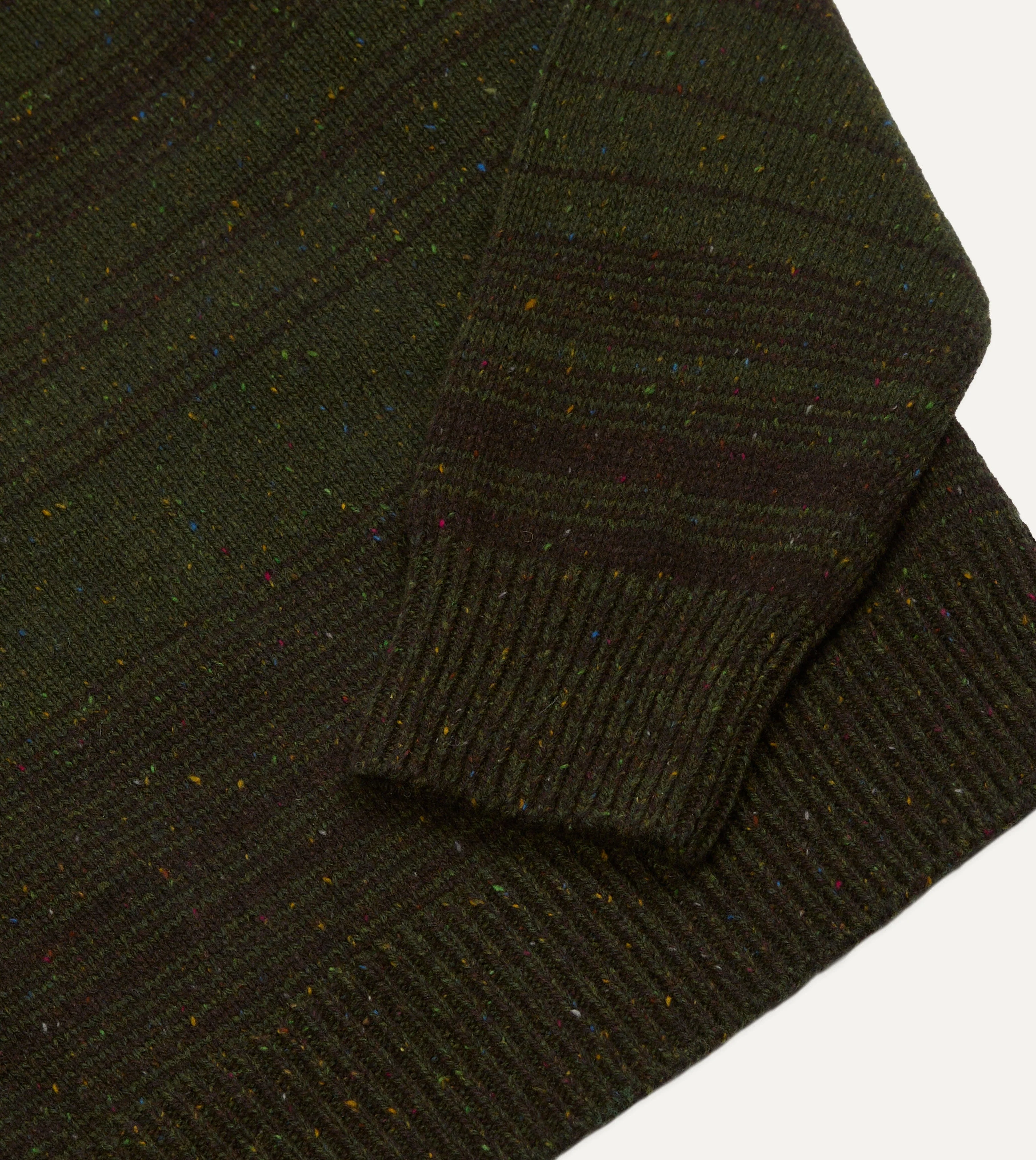 Drake's by A. Levine Olive Wool Jumper - Image 4