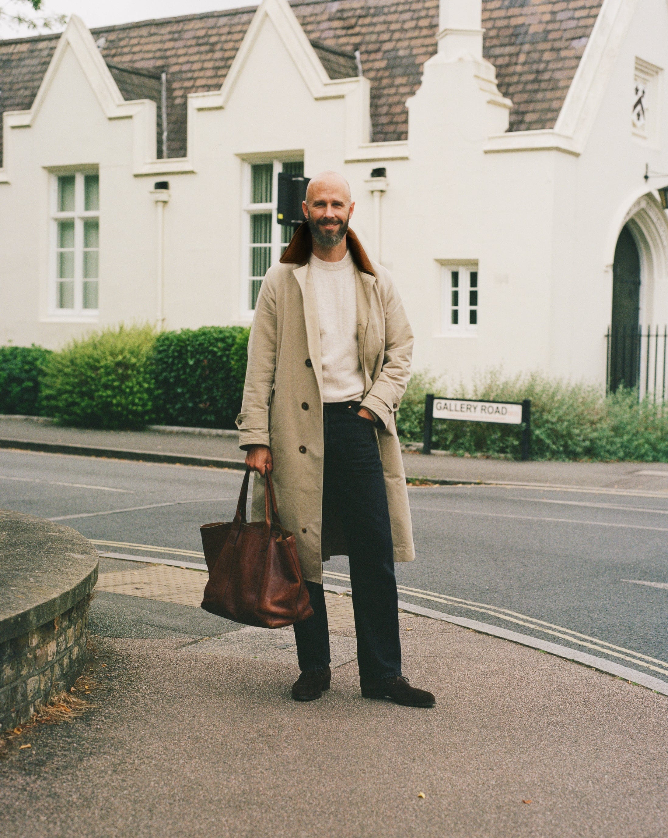 Drake's for Permanent Style Beige Rider's Raincoat - Image 11