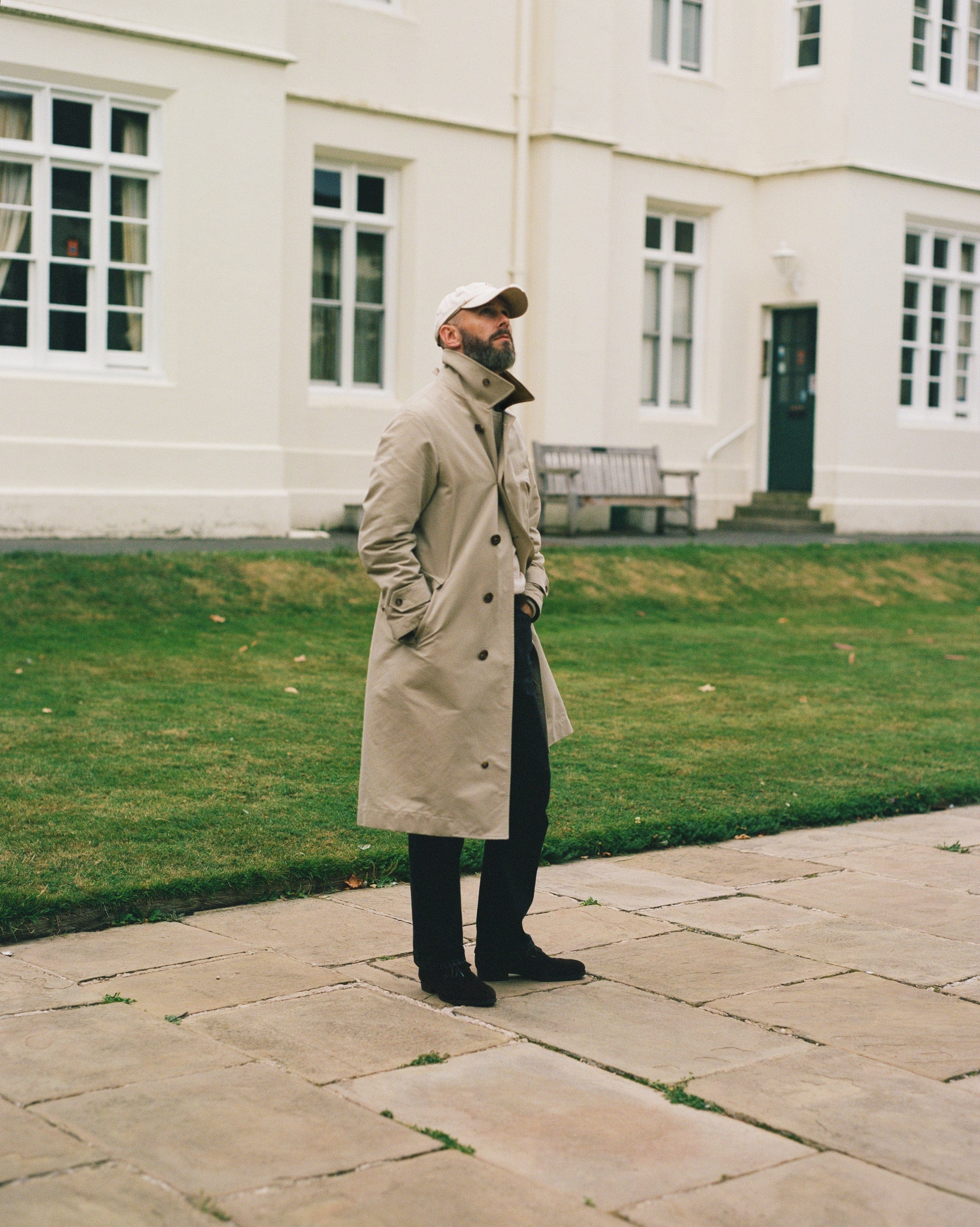 Drake's for Permanent Style Beige Rider's Raincoat - Image 12