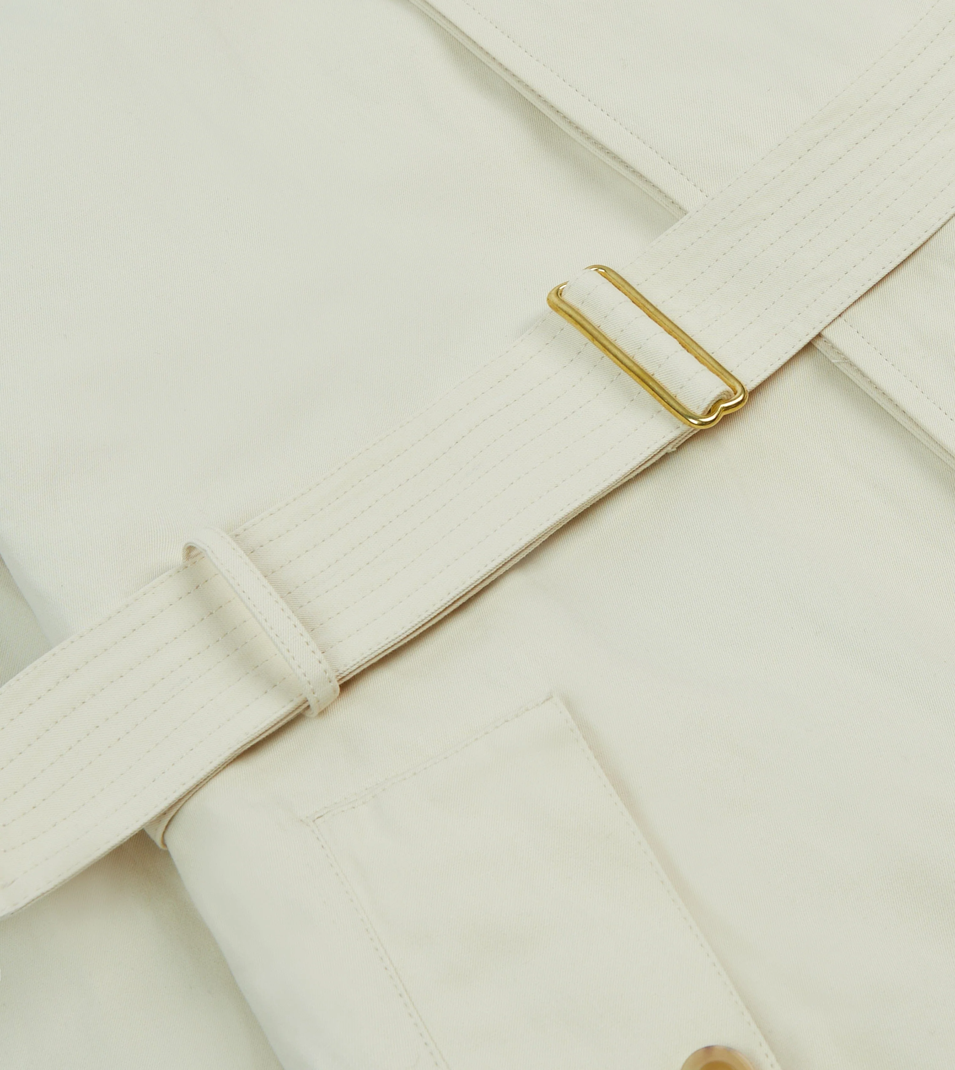 Ecru Cotton Dispatch Raincoat - Image 7