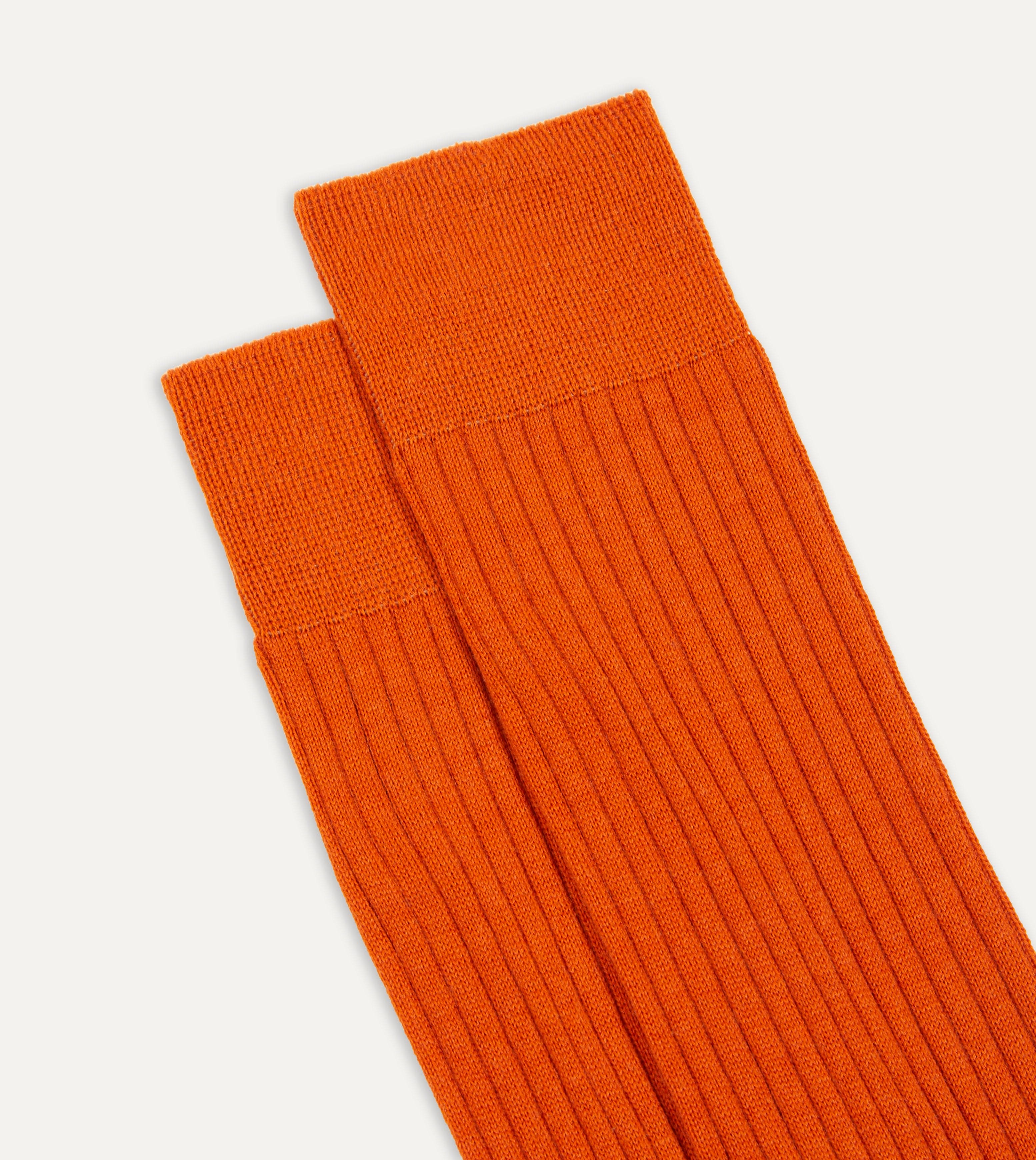 Orange Wool Mid-Calf Socks - Image 3