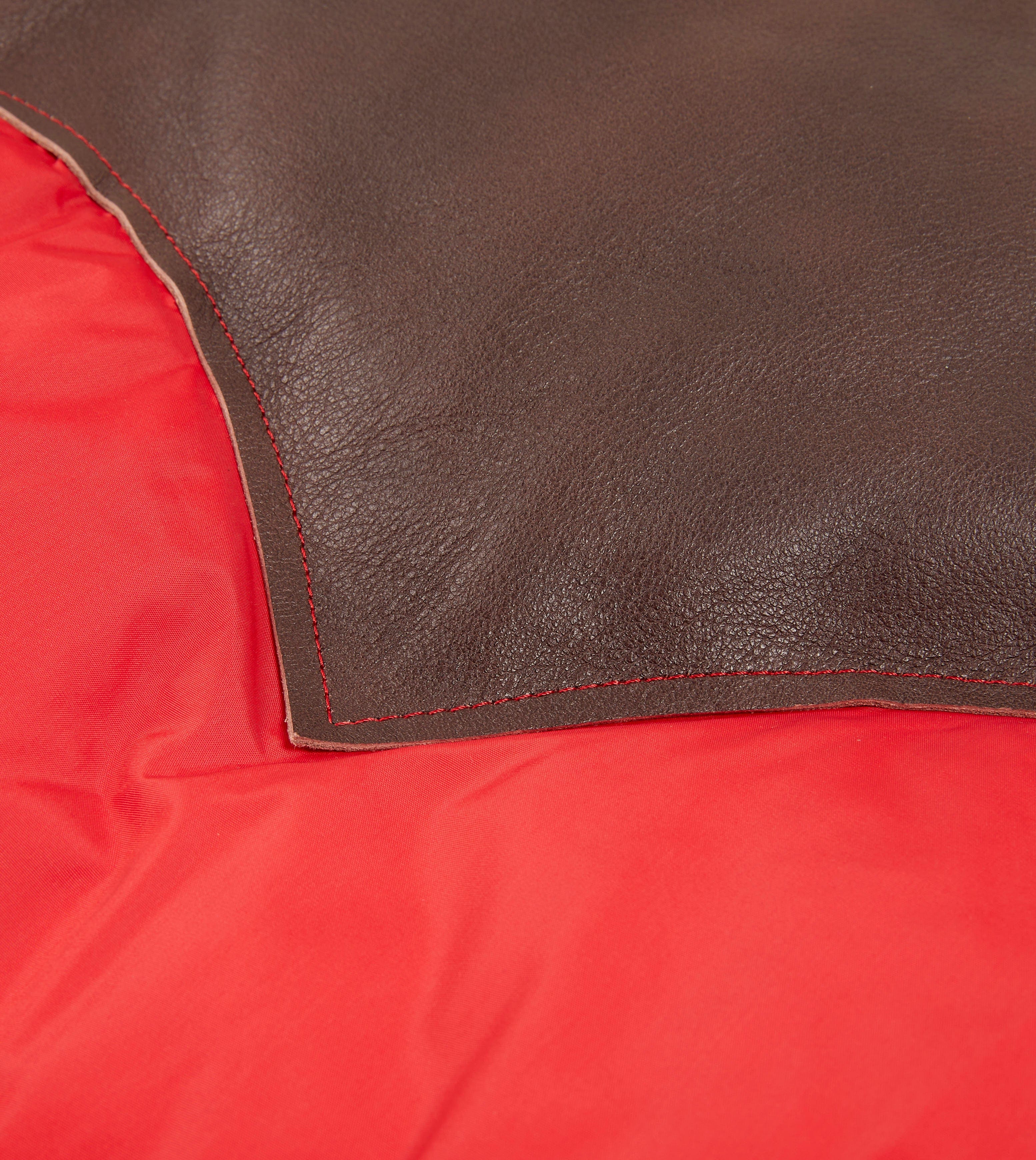 Rocky Mountain Featherbed for Drake's Red Nylon Leather Christy Down Jacket - Image 4