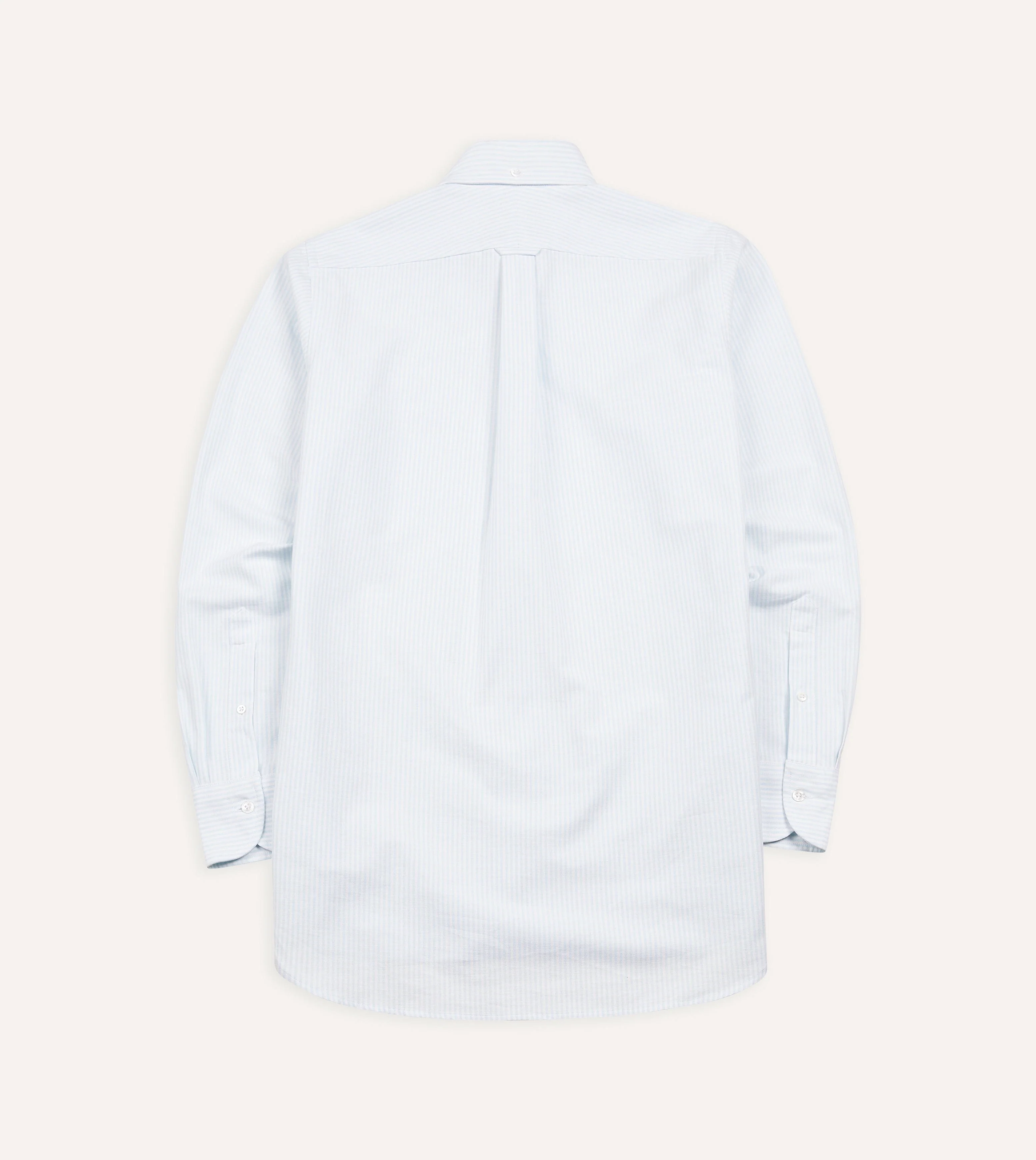 Sky Ticking Stripe Cotton Oxford Cloth Button-Down Shirt - Image 5